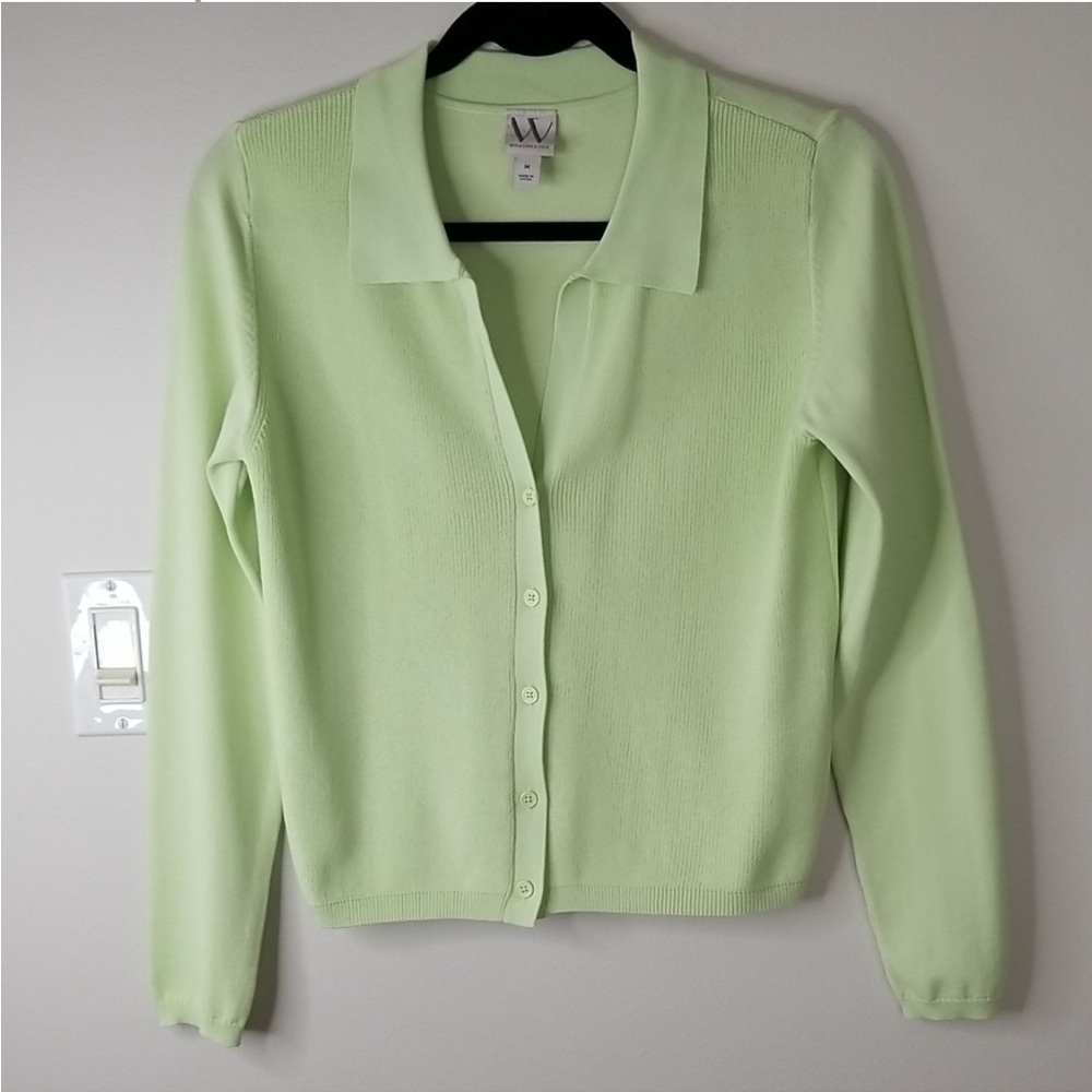Women's Light Lime Green Sweater Medium